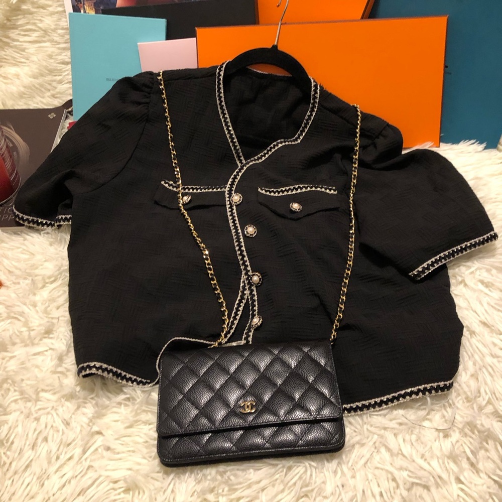 Elegant Black Women's Jacket (Free Mystery Clothes)